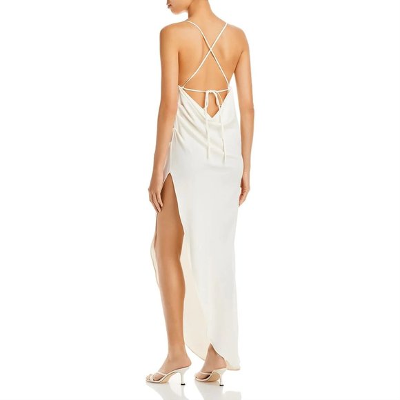 NWT AQUA COWL NECK HALTER MAXI DRESS - Picture 2 of 2